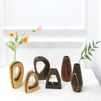 우드아트꽃병 Wood Art Vase